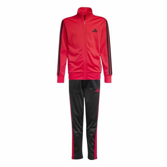 Adidas 3-Stripes Zip Tracksuit Рубинено/Черно Adidas 3-Stripes Zip Tracksuit