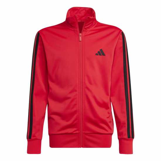Adidas 3-Stripes Zip Tracksuit Рубинено/Черно Adidas 3-Stripes Zip Tracksuit