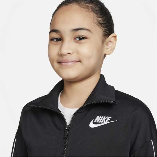 Nike Sportswear Big Kids' (Girls') High-Waisted Tracksuit Black/White Детски спортни екипи