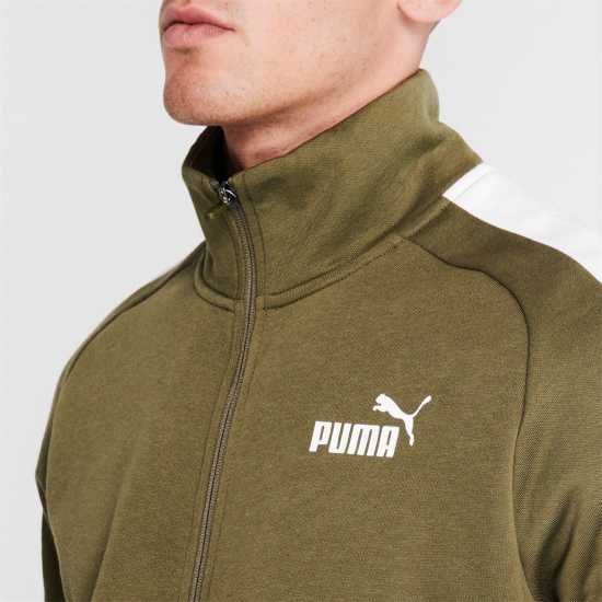 Мъжки спортни екипи в две части Puma Мъжки Спортен Екип Clean Fleece Tracksuit Mens Олива/Бяло Puma Мъжки Спортен Екип Clean Fleece Tracksuit Mens Олива/Бяло Мъжки спортни екипи в две части