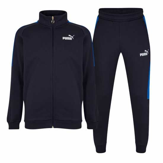 Puma Мъжки Спортен Екип Clean Fleece Tracksuit Mens Морско синьо/синьо Мъжки спортни екипи в две части