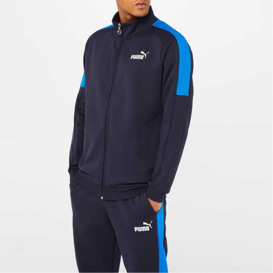 Puma Мъжки Спортен Екип Clean Fleece Tracksuit Mens Морско синьо/синьо Мъжки спортни екипи в две части