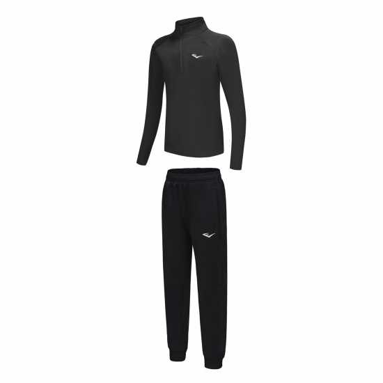 Everlast 1/4 Z Tsuit Juniors Grey Black Everlast 1/4 Z Tsuit Juniors Grey Black