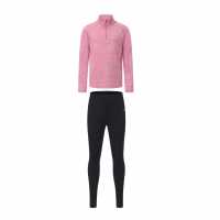 Usa Pro 1/4 Tracksuit Juniors Black/Pink 