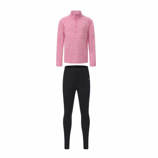 Usa Pro 1/4 Tracksuit Juniors Black/Pink 