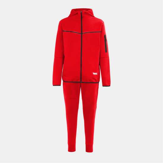 Lonsdale Мъжки Спортен Екип Track Suit Mens Red Lonsdale Мъжки Спортен Екип Track Suit Mens Red