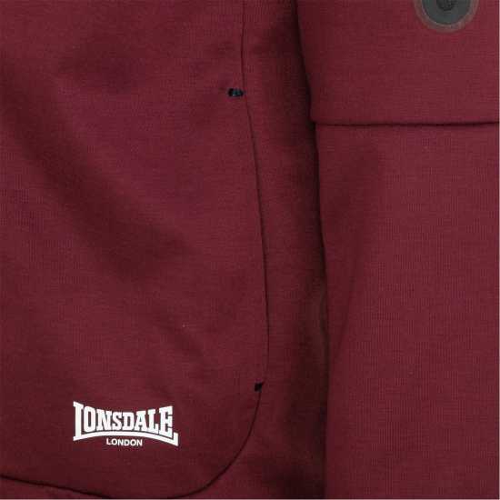 Lonsdale Мъжки Спортен Екип Track Suit Mens Burgundy Lonsdale Мъжки Спортен Екип Track Suit Mens Burgundy