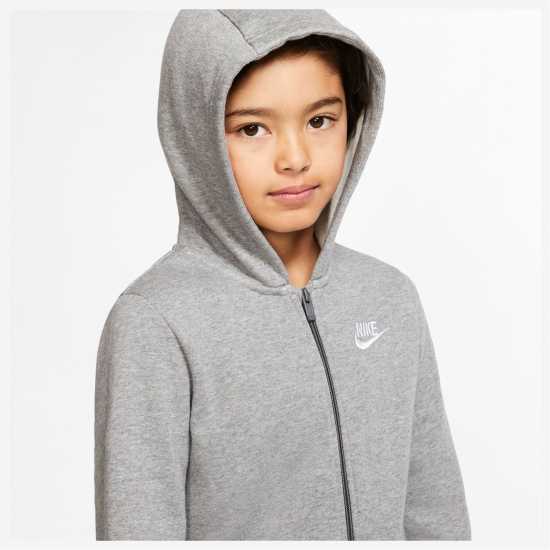 Nike Fleece Tracksuit Junior Boys Сиво/Бяло Детски спортни екипи