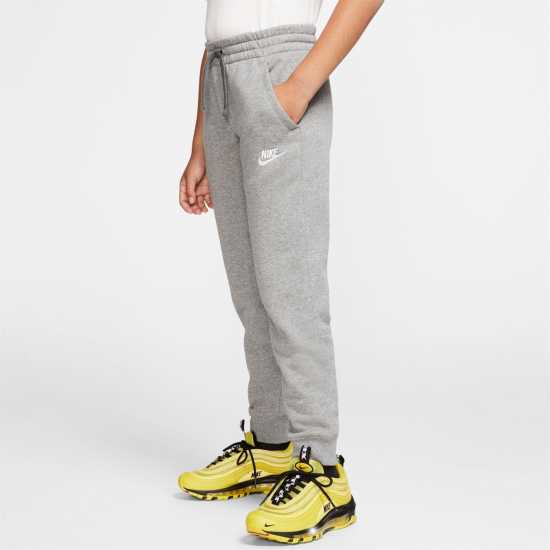 Nike Fleece Tracksuit Junior Boys Сиво/Бяло Детски спортни екипи