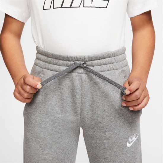 Nike Fleece Tracksuit Junior Boys Grey/White Детски полар