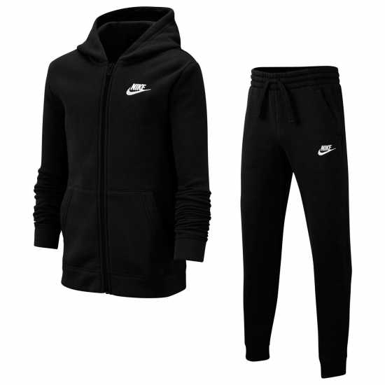 Детски спортни екипи Nike Fleece Tracksuit Junior Boys Черно/Бяло Nike Fleece Tracksuit Junior Boys Черно/Бяло Детски спортни екипи