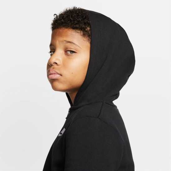 Nike Fleece Tracksuit Junior Boys Black/White Детски полар