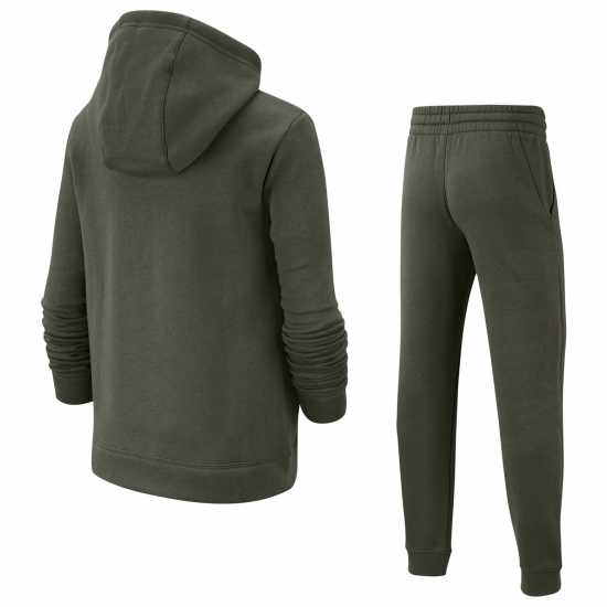 Детски спортни екипи Nike Fleece Tracksuit Junior Boys Khaki/White Nike Fleece Tracksuit Junior Boys Khaki/White Детски спортни екипи