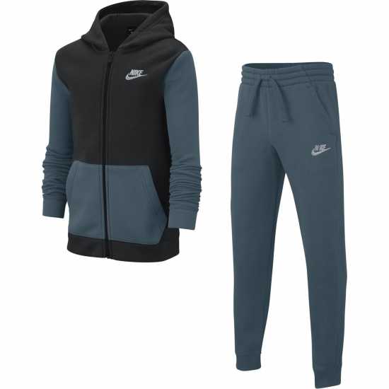 Sale Nike Fleece Tracksuit Junior Boys Green Ash Детски спортни екипи