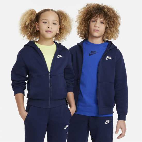 Nike Fleece Tracksuit Junior Boys Navy Детски спортни екипи