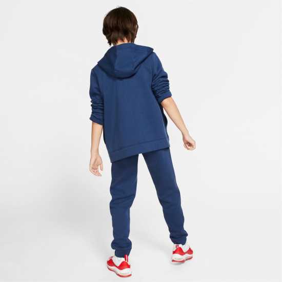 Nike Fleece Tracksuit Junior Boys Морско синьо/Бяло Детски спортни екипи