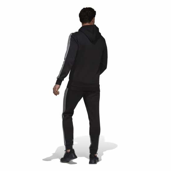 Adidas Мъжки Спортен Екип 3S Fleece Tracksuit Mens Черно/Сиво Мъжки спортни екипи в две части