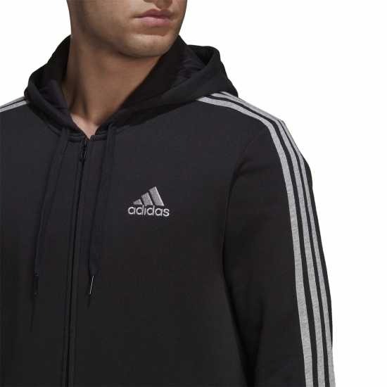 Adidas Мъжки Спортен Екип 3S Fleece Tracksuit Mens Черно/Сиво Мъжки спортни екипи в две части