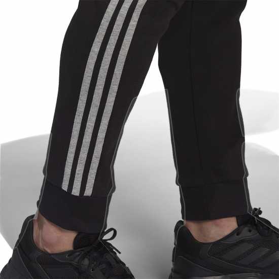Adidas Мъжки Спортен Екип 3S Fleece Tracksuit Mens Черно/Сиво Мъжки спортни екипи в две части