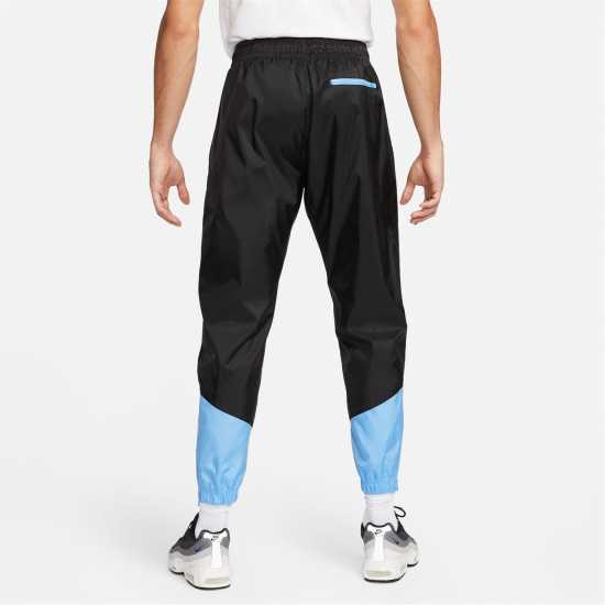 Nike Windrunner Men's Woven Lined Pants Black/Blue Мъжки спортни екипи в две части