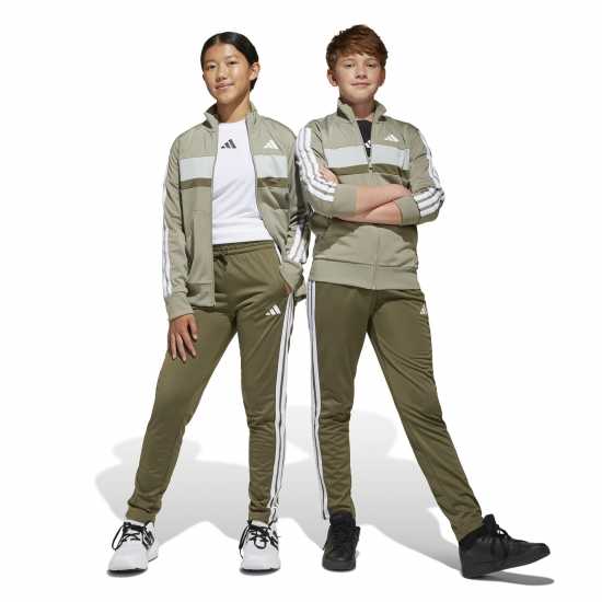 Adidas Essentials Tiberio Tracksuit Сиво / Черно Детски спортни екипи