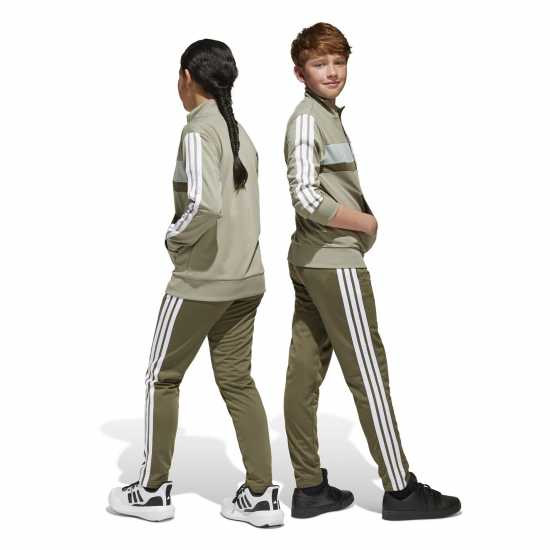 Adidas Essentials Tiberio Tracksuit Сиво / Черно Детски спортни екипи