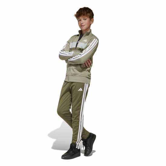 Adidas Essentials Tiberio Tracksuit Сиво / Черно Детски спортни екипи