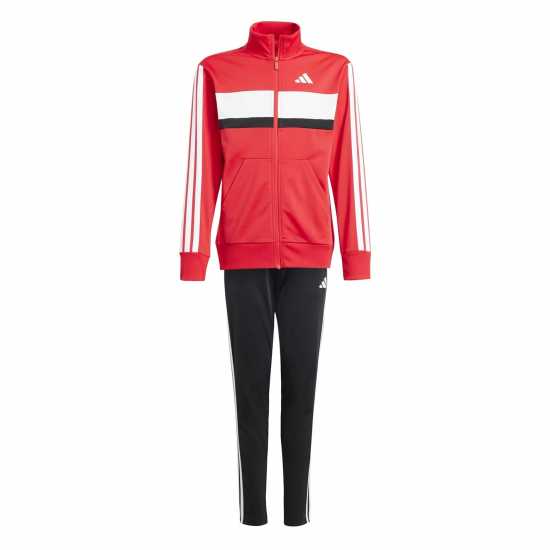 Adidas 3S Essentials Tiberio Tracksuit Червен/Черен Adidas 3S Essentials Tiberio Tracksuit Червен/Черен