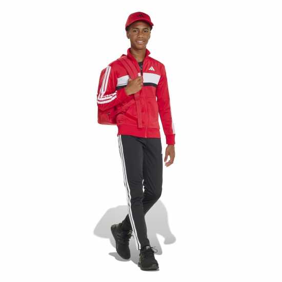 Adidas 3S Essentials Tiberio Tracksuit Червен/Черен Adidas 3S Essentials Tiberio Tracksuit Червен/Черен