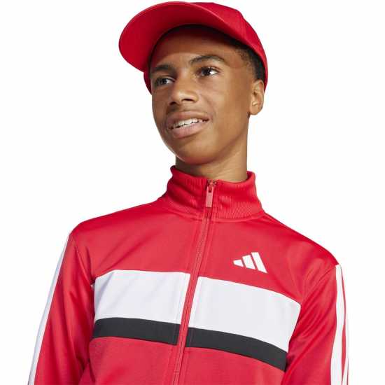 Adidas 3S Essentials Tiberio Tracksuit Червен/Черен Adidas 3S Essentials Tiberio Tracksuit Червен/Черен