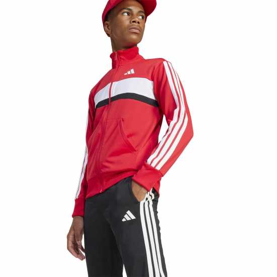 Adidas 3S Essentials Tiberio Tracksuit Червен/Черен Adidas 3S Essentials Tiberio Tracksuit Червен/Черен