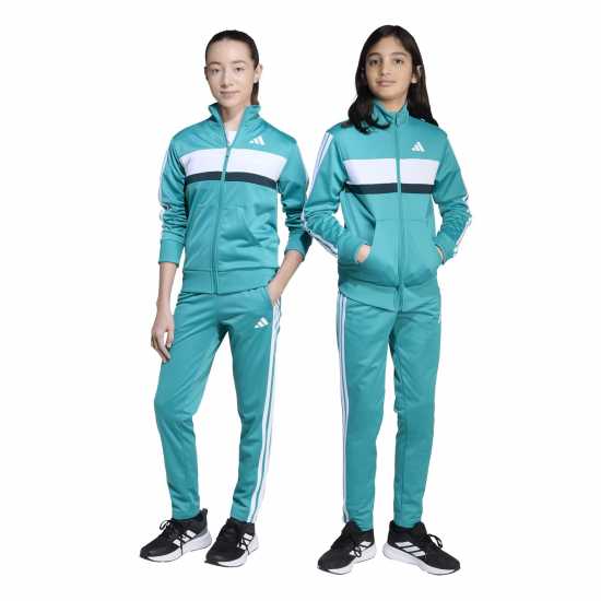 Adidas 3S Essentials Tiberio Tracksuit Зелено/Бяло Adidas 3S Essentials Tiberio Tracksuit Зелено/Бяло