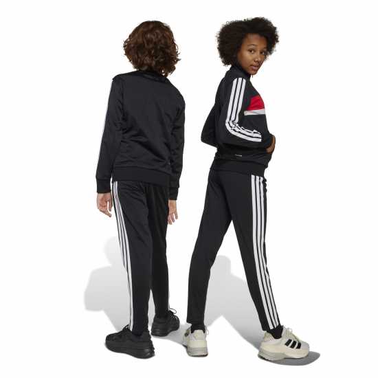 Adidas Essentials Tiberio Tracksuit Черно/Бяло/Рубин 