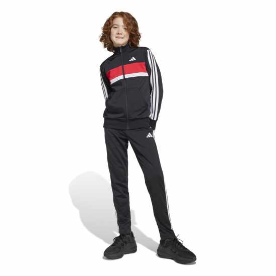 Adidas Essentials Tiberio Tracksuit Черно/Бяло/Рубин 