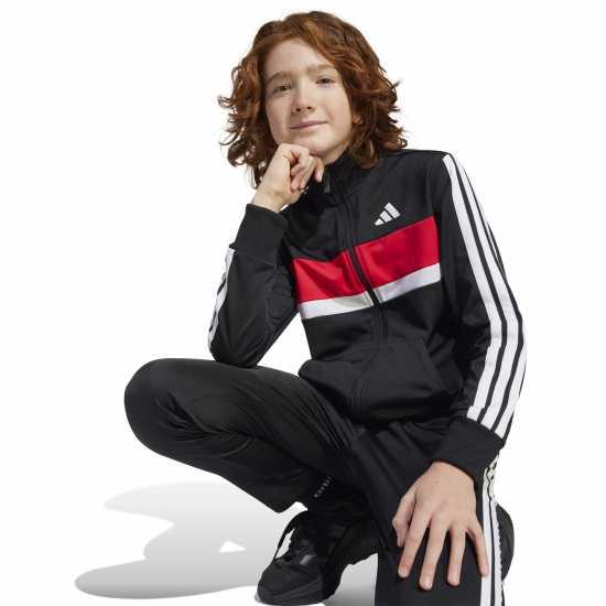 Adidas Essentials Tiberio Tracksuit Черно/Бяло/Рубин 