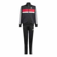 Adidas 3S Essentials Tiberio Tracksuit Black/Red 