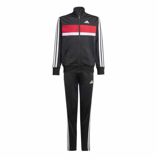 Adidas 3S Essentials Tiberio Tracksuit Black/Red 
