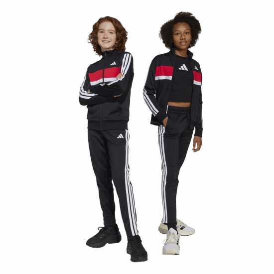 Adidas 3S Essentials Tiberio Tracksuit Black/Red 