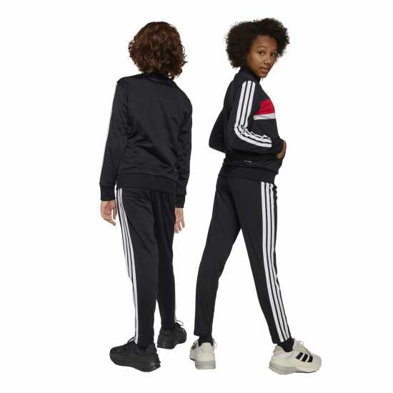 Adidas 3S Essentials Tiberio Tracksuit Black/Red 
