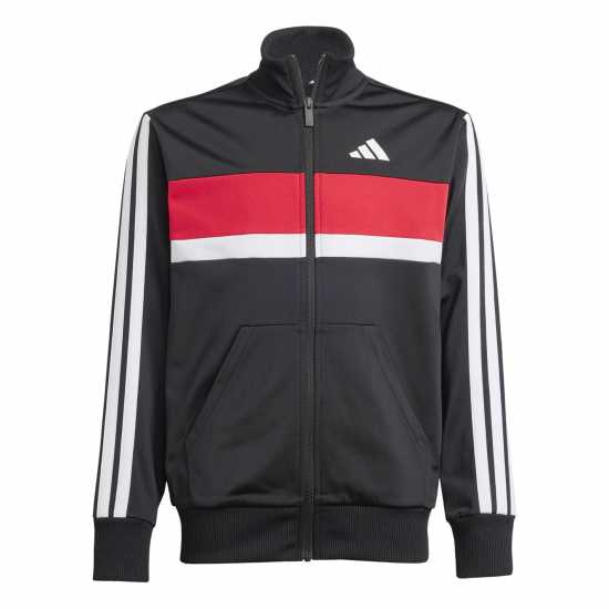 Adidas 3S Essentials Tiberio Tracksuit Black/Red 