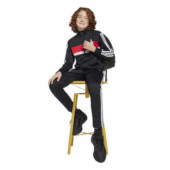 Adidas 3S Essentials Tiberio Tracksuit Black/Red 