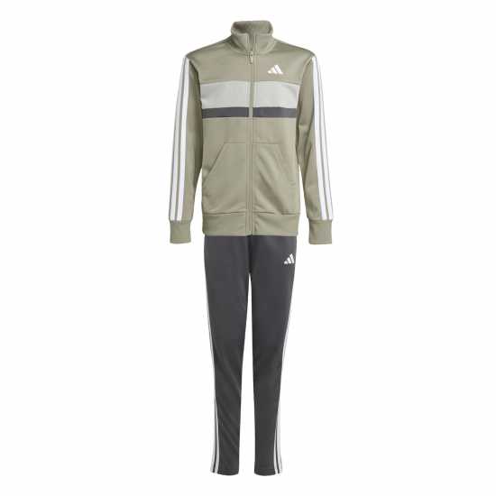 Adidas Essentials Tiberio Tracksuit Шатра Зелено/Бяло Adidas Essentials Tiberio Tracksuit Шатра Зелено/Бяло