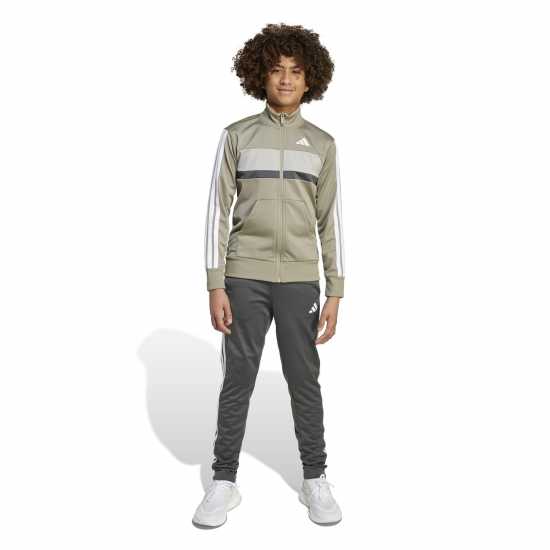 Adidas Essentials Tiberio Tracksuit Шатра Зелено/Бяло Adidas Essentials Tiberio Tracksuit Шатра Зелено/Бяло