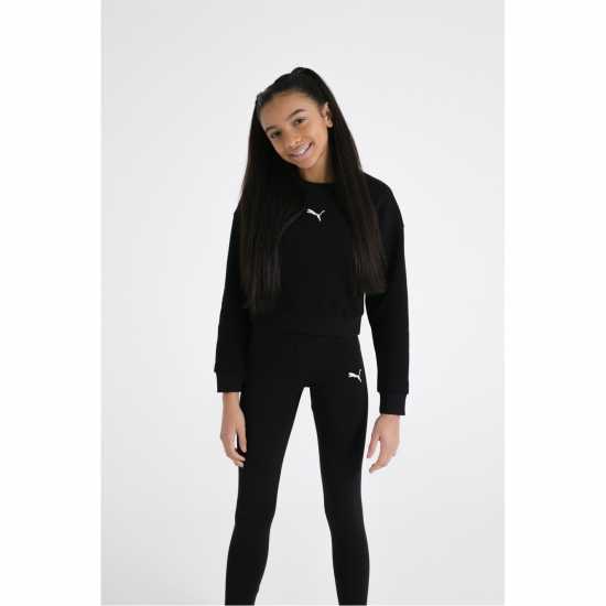 Детски спортни екипи Puma Crew Sweater Leggings Set Junior Girls Puma Crew Sweater Leggings Set Junior Girls Детски спортни екипи