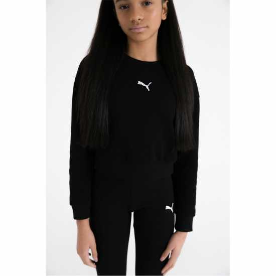 Детски спортни екипи Puma Crew Sweater Leggings Set Junior Girls Puma Crew Sweater Leggings Set Junior Girls Детски спортни екипи