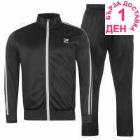 Patrick Мъжки Спортен Екип Poly Tracksuit Mens Black Мъжки спортни екипи в две части