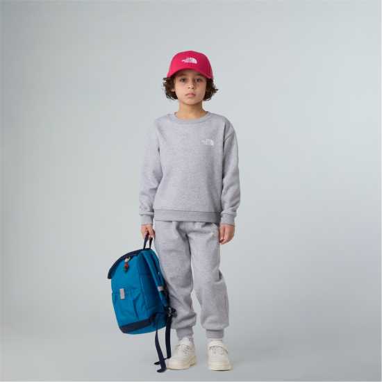 The North Face Simple Dome Fleece Tracksuit Unisex Childs L Grey Heather 