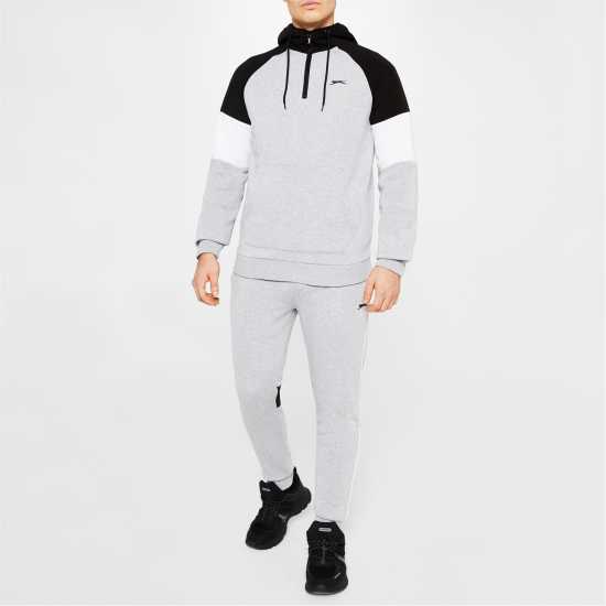 Мъжки спортни екипи в две части Slazenger Мъжки Спортен Екип Quarter Zip Tracksuit Mens Сив марл/черен Slazenger Мъжки Спортен Екип Quarter Zip Tracksuit Mens Сив марл/черен Мъжки спортни екипи в две части