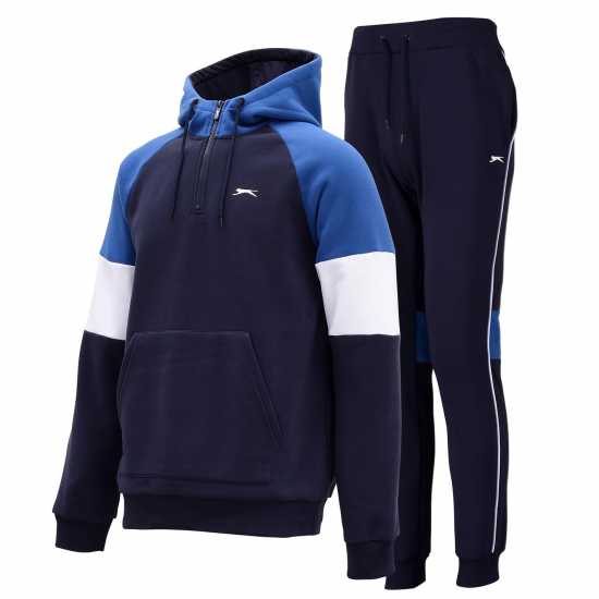 Мъжки спортни екипи в две части Slazenger Мъжки Спортен Екип Quarter Zip Tracksuit Mens Морско синьо/Кралско Slazenger Мъжки Спортен Екип Quarter Zip Tracksuit Mens Морско синьо/Кралско Мъжки спортни екипи в две части