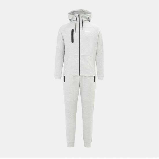 Lonsdale Mens Tracksuit Marl Grey Lonsdale Mens Tracksuit Marl Grey